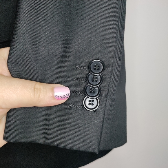 Demantie Mens Black Suit Coat Jacket 44R 100% Hand Tailored Super 150's - Picture 4 of 13